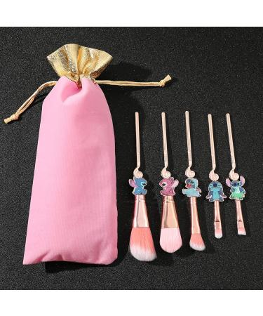 Interstellar Baby Makeup Brushes Set - 5Pcs Stitch Theme Brushes - Premium Synthetic Foundation & Eyeshadow Brush Set - Ideal Gift for Young Girls & Women - Pink - Buy Online on GoSupps.com