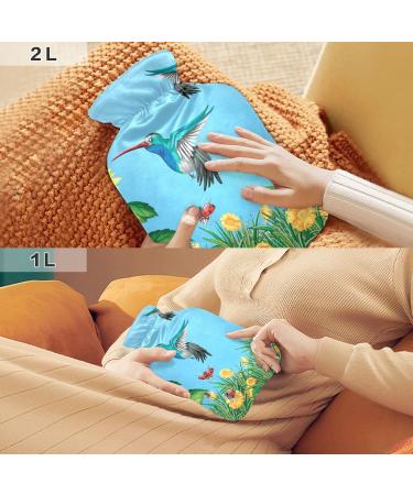 Colibri Sunflower Motif Heat Bottle | BPA-Free 2L Large Hot Water Bag for Pain Relief & Heat Therapy - Buy Online on GoSupps.com