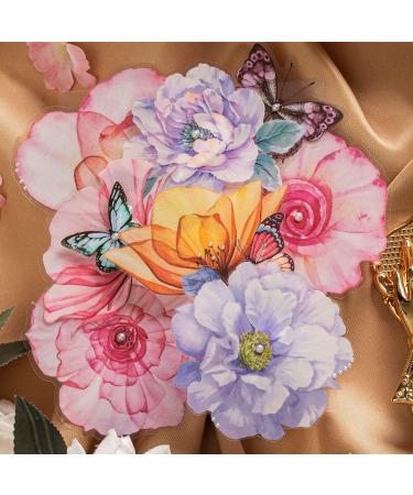 LakoArt 80-Piece Large Transparent Waterproof Flower Stickers Set - Decorative Floral Vinyl Decals for Planner, Scrapbook, Aesthetic Room Decor - Ideal for Bullet Journals, Collage & More - Buy Online on GoSupps.com