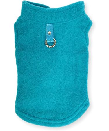 Dog Fleece Harness Vest Jumper Sweater Coat for Small Breed Dogs and Sizes (Large Aqua) Large Aqua - Buy Online on GoSupps.com