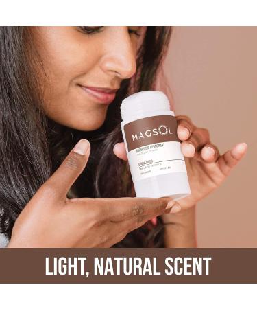 MagSol Organics Natural Deodorant for Women & Men - Rose & Sandalwood Scents Aluminum Free Baking Soda Free Perfect for Sensitive Skin - Buy Online on GoSupps.com