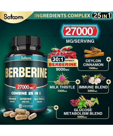25in1 Berberine Supplement - 27000mg for Body Management & Immune Support - Buy Online on GoSupps.com
