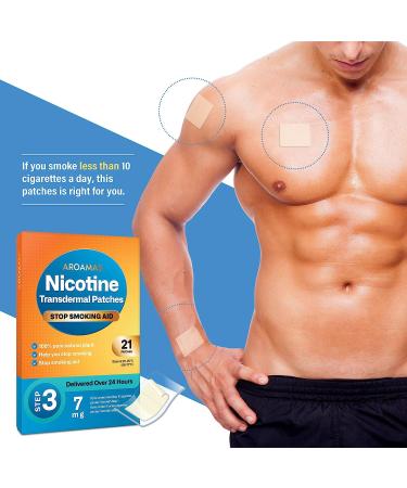 Aroamas Nicotine Patch - Step 3 (7mg) - 24 Hour Stop Smoking Aid - Buy Online on GoSupps.com