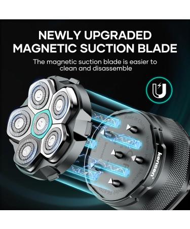 kensen 6D Head Shavers for Bald Men Magnetic Blade Replacement Head Wet and Dry Compatible with 6D Head Shavers for Magnetic Blade Head Razor Men's - Buy Online on GoSupps.com