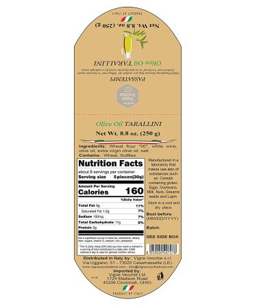Vigne Vecchie Tarallini with Extra Virgin Olive Oil 8.8 oz (2 Pack) - Imported Italian Breadsticks with Olive Oil (Pack of 2) - Buy Online on GoSupps.com
