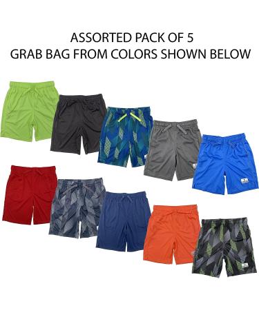 Andrew Scott Boys 7 Pack Basketball Shorts - Black & Assorted Colors - Medium - Buy Online on GoSupps.com