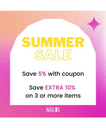 NAILOG Semi Cured Nail Strips - Long Lasting Gel Nail Stickers | Buy 3 Get 1 UV Lamp | Salon-Quality Extra-Long Wraps with Glossy Finish (20 Pieces) - Buy Online on GoSupps.com