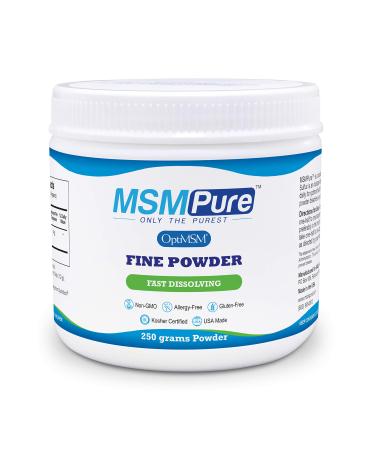 Kala Health MSMPure Fine Powder, 8.8 oz, Fast Dissolving Organic Sulfur Crystals, 99% Pure Distilled MSM Supplement, Made in USA 8.8 Ounce (Pack of 1)