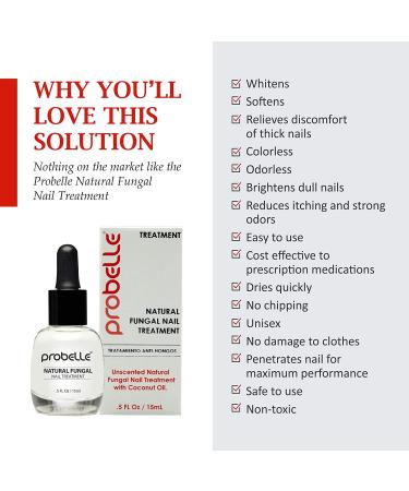 Probelle Natural Fungal Nail Treatment - 0.5 fl oz (15 ml) | Effective Nail Health Solution - Buy Online on GoSupps.com