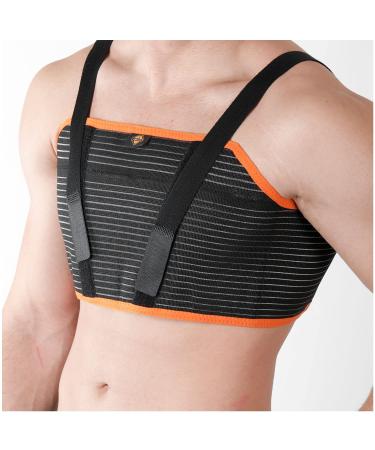 Armor Adult Unisex Chest Support Brace to Stabilize the Thorax after Open Heart Surgery Thoracic Procedure or Fractures of the Sternum or Rib Cage Black Color Size X-Large for Men and Women Black XL