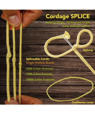 Emma Kites 100% Kevlar Braided Utility Cord - High Strength & Abrasion/Flame Resistant - Ideal for Tactical Survival, Fishing, Model Rocket, Kite Bridles - All Yellow 550lb | 50ft - Buy Online on GoSupps.com