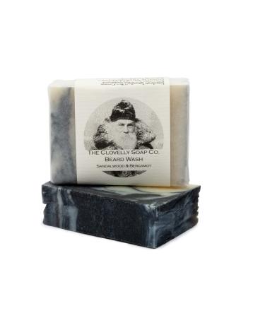 Clovelly Soap Co Natural Handmade Beard Shampoo Soap Bar Sandalwood & Bergamot 50g