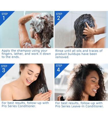Pro Series Daily Care Shampoo 8oz - Sulfate-Free Gentle & Natural Shampoo for Lace Wigs Toupees & Hair Systems | Moisturizes Protects Color Anti-Frizz Restores Shine - Buy Online on GoSupps.com
