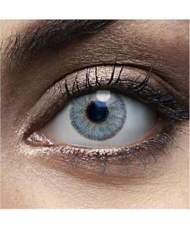 Buy WoWlens Dubai Blue Colored Contact Lenses - Natural Ice Blue 1 Pair with Container Dia 14.00 | International Shipping Available - Buy Online on GoSupps.com