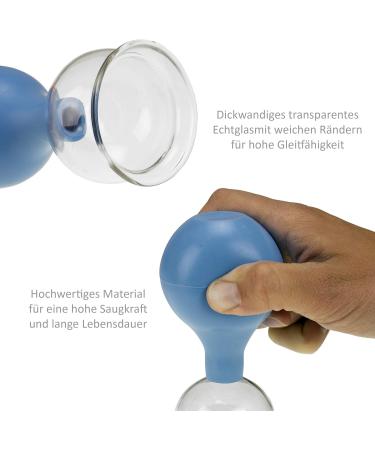 Buy PULOX Cupping Glasses Set - Real Glass Facial Cups (2 pcs 5.2cm & 6.2cm) - Optimize Your Health & Beauty - Buy Online on GoSupps.com