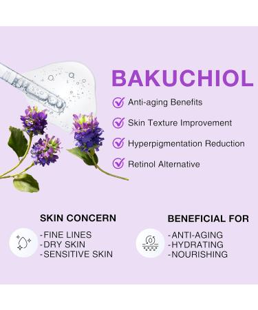 Korean Bakuchiol Concentrate Mix-in Serum 30 000 ppm - High Potency Retinol Alternative | Wrinkle Reduction Skin Firming & Smoothing - Anti-Aging Sensitive Skin Vegan & Cruelty-Free Non-GMO 2 oz - Buy Online on GoSupps.com