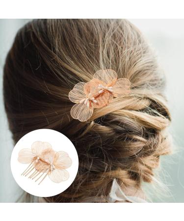 Baluue Flower Hair Comb Retro Hair Side Comb Bride Wedding Hair Comb Clips Flower Pearl Hairpins Headpiece for Women Wedding Prom - Buy Online on GoSupps.com