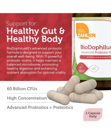 Zahler Biodophilus 60 Billion Live Cultures Per Serving Supports Digestive Health Certified Kosher 30 Capsules 30 Count (Pack of 1) - Buy Online on GoSupps.com