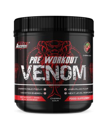 Pre Workout Venom 'Cherry Cola' - Pump Pre Workout Supplement by Freak Athletics - Elite Level Pre Workout Supplement - Pre Workout Powder Made in The UK - Available in Cherry Cola - Buy Online on GoSupps.com