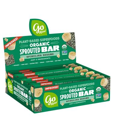 Go Raw Seed Bars, Spirulina Sesame | Keto | Gluten Free Snacks | Vegan | Organic | Paleo | Superfood (10 Bars) Spirulina Sesame Pack of 10