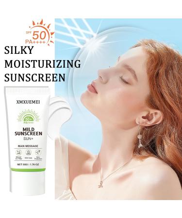 Daily SPF 50+ PA++++ Sunscreen Moisturizer | Hydrating Non-greasy Lightweight Cream for All Skin Types - No White Cast - Buy Online on GoSupps.com