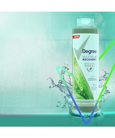 Degree Post-Workout Recovery Skincare Routine Body Wash with Tea Tree & Epsom Salt 22 Fl Oz (Pack of 4) - Buy Online on GoSupps.com