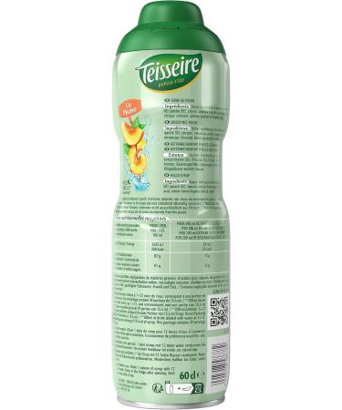 Teisseire Peach Syrup for Refreshing Drinks Cocktails Recyclable Bottle 3x60cl - Buy Online on GoSupps.com