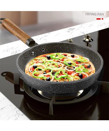 LAKEINX Pan 24 CM Maifan Stone Wok Frying Pan with Glass Lid Deepening Frying Pan for Induction Cooker Gas Stove - Buy Online on GoSupps.com