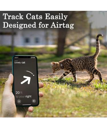Oopsdoggy Leather Airtag Cat Collar with Bell - Durable GPS Pet Collar for Cats & Dogs (Brown) - Buy Online on GoSupps.com