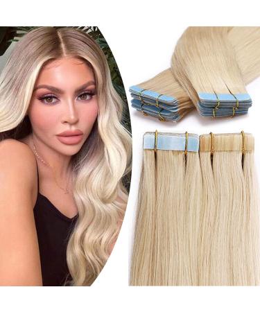 SEGO TAPE Extensions Real Hair Welled 14 inch/35cm 20 tape hair extension 50g with 10 PCs double-sided.