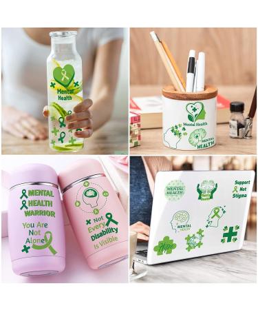 Haooryx Mental Health Awareness Temporary Tattoos - Green Ribbon Support Sticker for Adults & Teens | Waterproof Fake Tattoo for School Fundraiser & Events - Buy Online on GoSupps.com