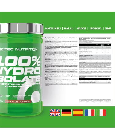 Scitec Nutrition 100% Hydro Isolate - Hydrolyzed Isolate with Glutamine & Arginine - Sugar Free Gluten Free - Post Workout Recovery 700g Chocolate - Buy Online on GoSupps.com