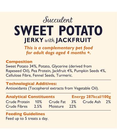 Lily's Kitchen Plant Power Sweet Potato & Jackfruit Jerky Dog Treats (8 x 70g) - Buy Online on GoSupps.com