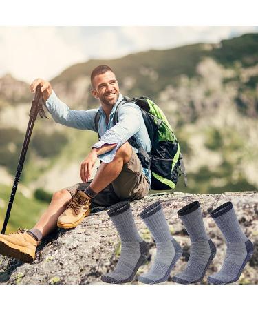 RTZAT Merino Wool Hiking Crew Socks - Large | Moisture Wicking & Cushioned - Buy Online on GoSupps.com