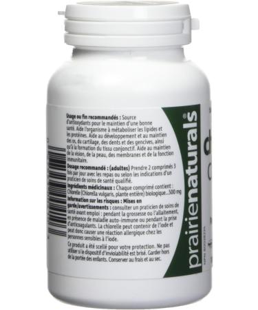 Prairie Naturals Organic Chlorella Broken Cell Wall Tablets - 180 Count 180 count (Pack of 1) - Buy Online on GoSupps.com