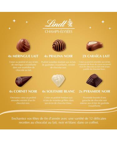 Lindt - Bo te CHAMPS- LYS ES dition toil e - Assortiment de Chocolats au Lait Noirs et Blancs - Pralin s Croustillants et Onctueux - Id al pour No l 465g - Buy Online on GoSupps.com