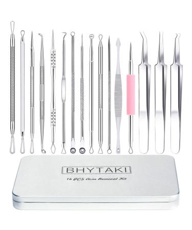Blackhead Remover Tools, 2023 Latest 16 PCS Pimple Popper Tool Kit, Acne Blackhead Tools for Blemish, 410 Premium Professional Stainless Acne Pimple Extractor Tool with Metal Box
