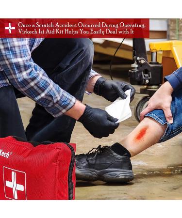VirKech 261-Piece First Aid Kit for Home, Travel, Outdoor, Camping, Office & Car - All-Purpose Emergency Trauma Aid with Organized Compartments - Buy Online on GoSupps.com