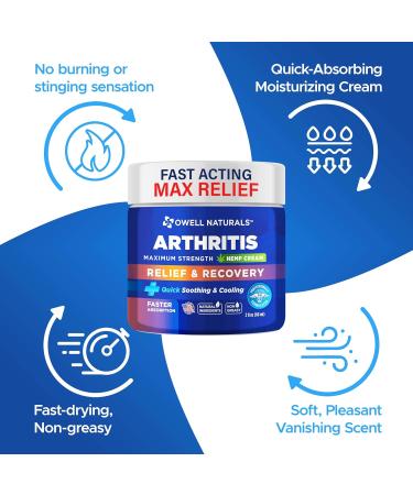 OWELL NATURALS Joint & Muscle Ream, Maximum Strength Relief & Recovery for Back, Neck, Feet with Aloe Vera, Vitamin B6 MSM, 2 Oz, (2 Pack) 2 Fl Oz (Pack of 2) - Buy Online on GoSupps.com