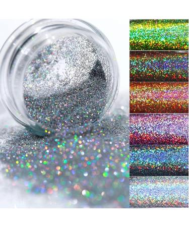 Holographic Nail Powder - Unicorn Mirror Chrome Effect Glitter Dust for Salon and Home Manicure - 6 Boxes - Buy Online on GoSupps.com
