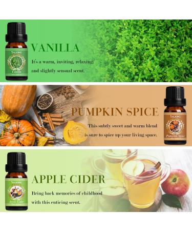 Premium Autumn Fragrance Oils Set | Fall Essential Oils for Diffusers Soap & Candle Making - Cinnamon Pumpkin Spice Apple Cider Vanilla Forest Pine Snickerdoodle - Buy Online on GoSupps.com