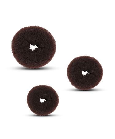 SiChun set of 3 shaping rings for small and large hair buns mesh weave for chignon hairstyles for children and people with fine hair