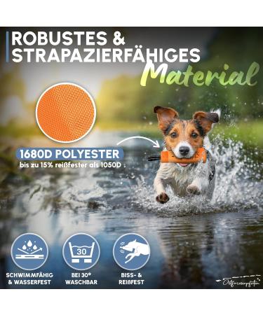 Ostfriesenpfoten Durable Feed Bag Enno - Washable Dog Dummy Size S Metal-Free Orange | Includes Agility Training eBook - All Breeds - Buy Online on GoSupps.com