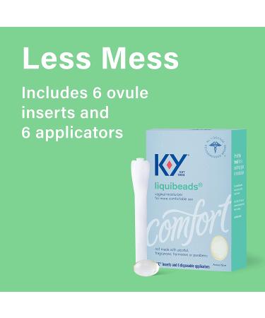 K-Y Liquibeads Vaginal Moisturizer - Pack of 3 | 6 Bead Inserts & Applicators | Supplement Natural Moisture for Comfort & Sex - Buy Online on GoSupps.com