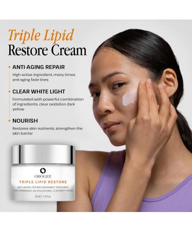 Triple Lipid-Peptide Cream - Anti-Aging & Firming Moisturizer with Ceramides & Hyaluronic Acid | 1.8 Fl Oz - Buy Online on GoSupps.com