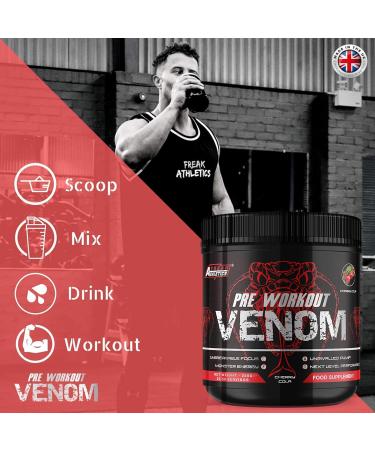 Pre Workout Venom 'Cherry Cola' by Freak Athletics | Elite Level Pump Pre Workout Supplement - Made in UK - Buy Online on GoSupps.com
