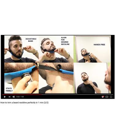 Aberlite FlexShaper - Hands-Free Beard Shaper & Neckline Guide in White - Ultimate Beard Shaping Template for Precise Trimming - Lineup Stencil Kit - Buy Online on GoSupps.com