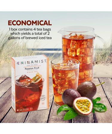 China Mist Passion Fruit Black Iced Tea Bags - 4 Count, Yields 1/2 Gallon Per Bag - Buy Online on GoSupps.com