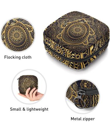 Boho Golden Sea Turtle Women's Period Kit - Storage Pockets & Holder | Portable Feminine Product Bag - Buy Online on GoSupps.com