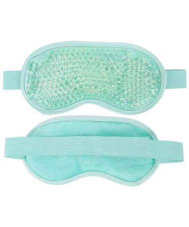 Green Hot & Cold Eye Gel Mask - Reduce Wrinkles Relieve Pain Improve Sleep | Ice Spa Facial Mask for Edema & Dark Circles - Buy Online on GoSupps.com